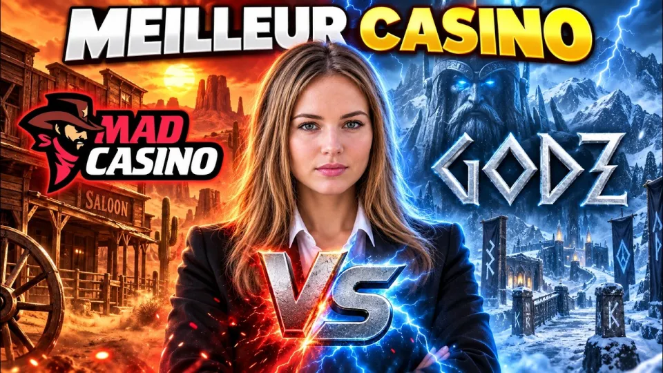 Casino en ligne, Comparatif MadCasino VS GODZ pour choisir le meilleur